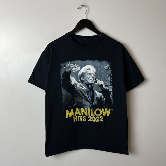 2022 Barry Manilow Hits Concert T Shirt Black Medium M American Singer Soft Rock - Picture 11 of 16